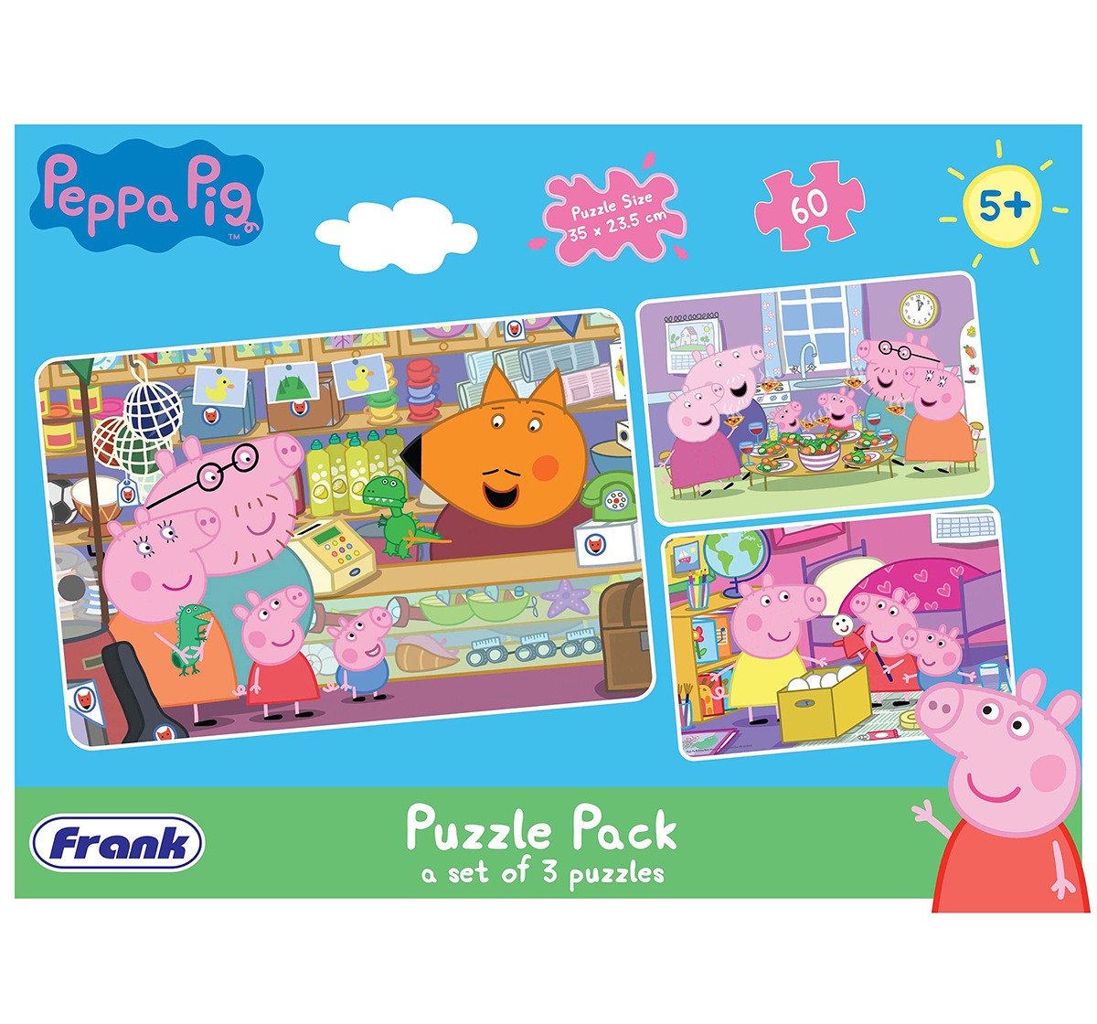 Frank Peppa Pig Puzzle Pack for Kids age 5Y+
