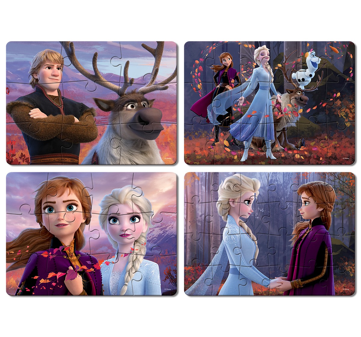 Frank Frozen II - 4  In 1 Puzzles for Girls age 3Y+