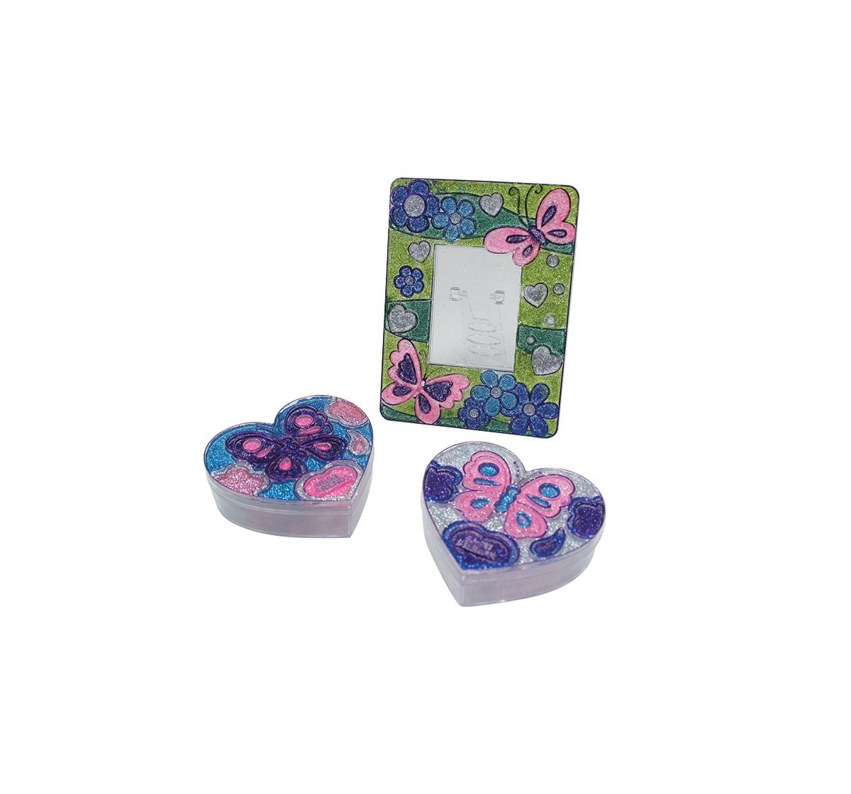 Youreka Glitter Frame & Trinket Box DIY Art & Craft Kits for Girls age 3Y+