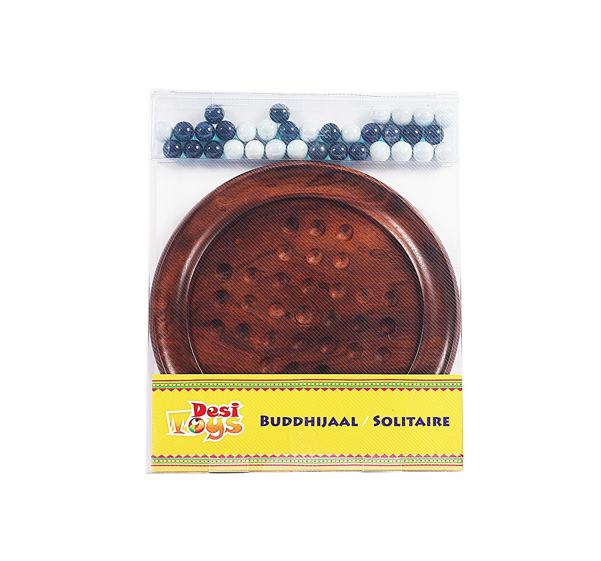 Desi Toys Solitaire Board Game for Kids age 5Y+ (Brown)