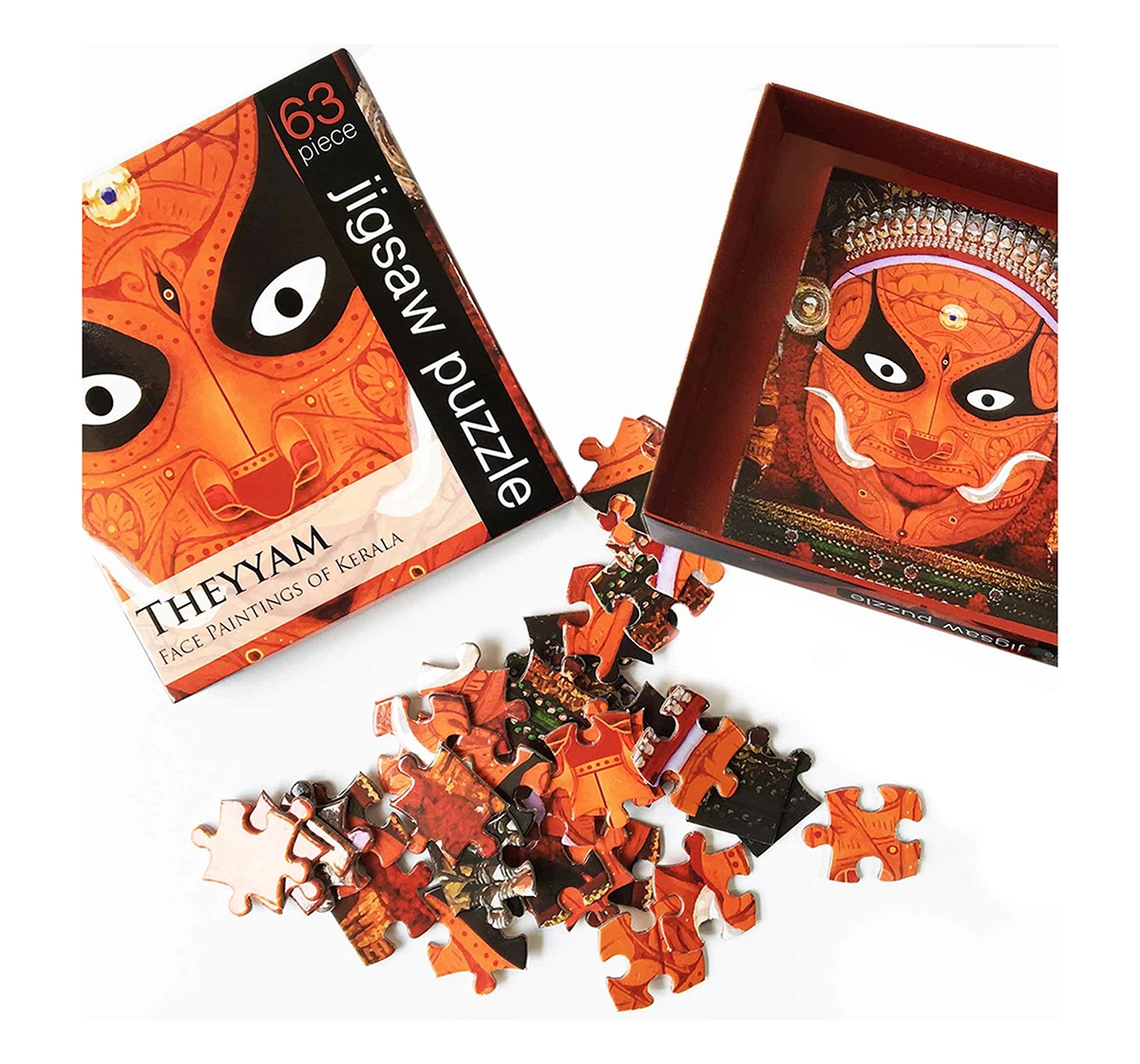 Froggmag | Frogg  Theyyam  63Pc Puzzles for Kids age 7Y+ (Red) 2