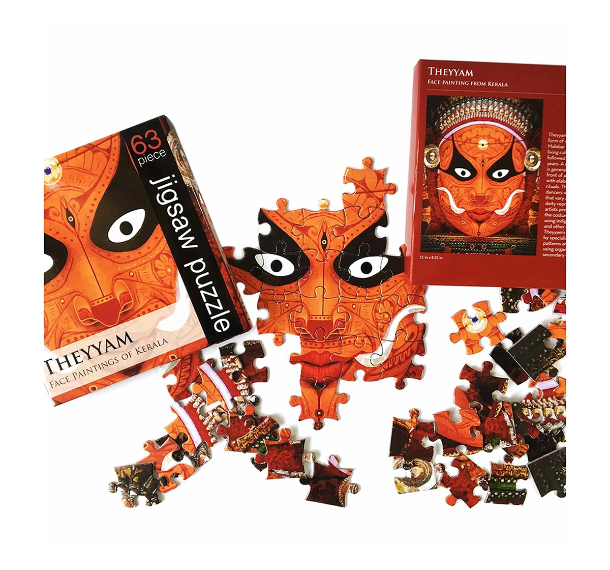 Froggmag | Frogg  Theyyam  63Pc Puzzles for Kids age 7Y+ (Red) 3