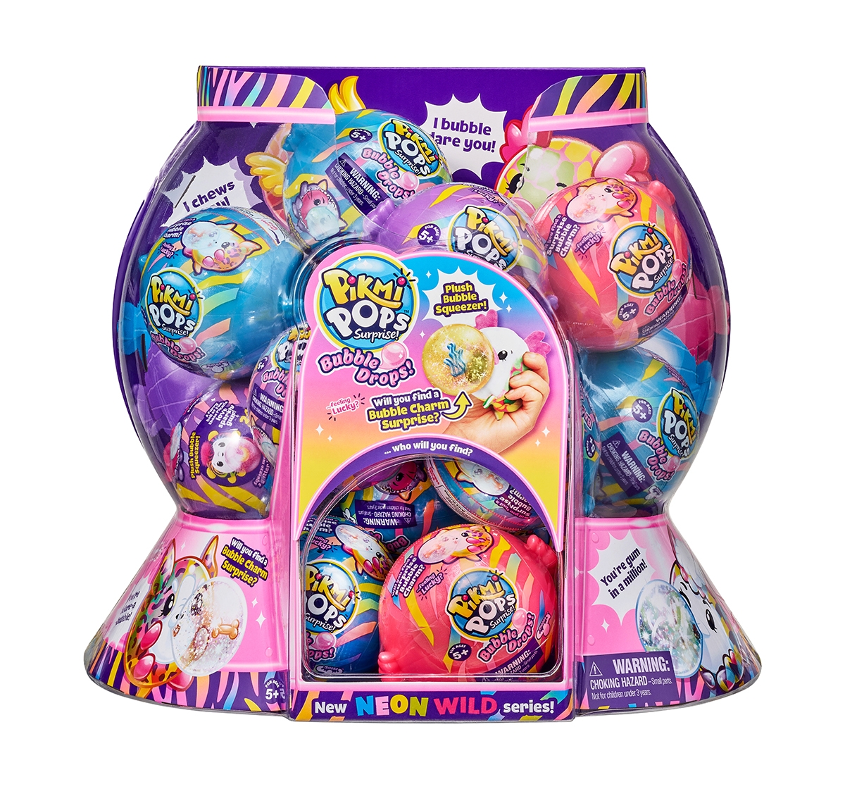 Pikmi Pops | Pikmi Pops Bubble Drop Neon Wild Single Pack Interactive Soft Toys for Girls age 5Y+ - 8.5 Cm 0