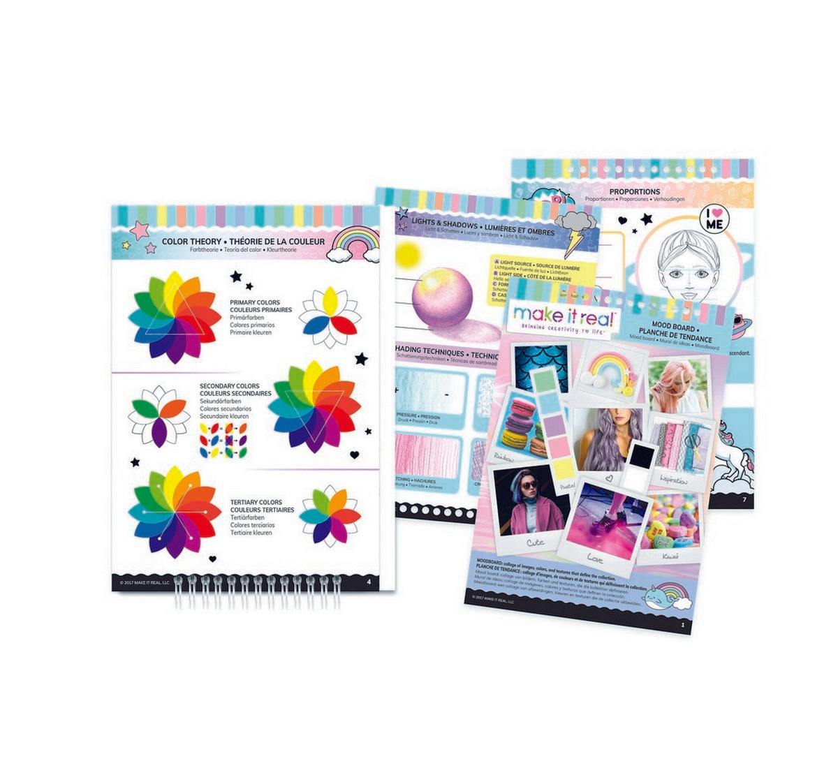 Make It Real Sketchbook Pastel Pop School Stationary for Girls age 8Y+
