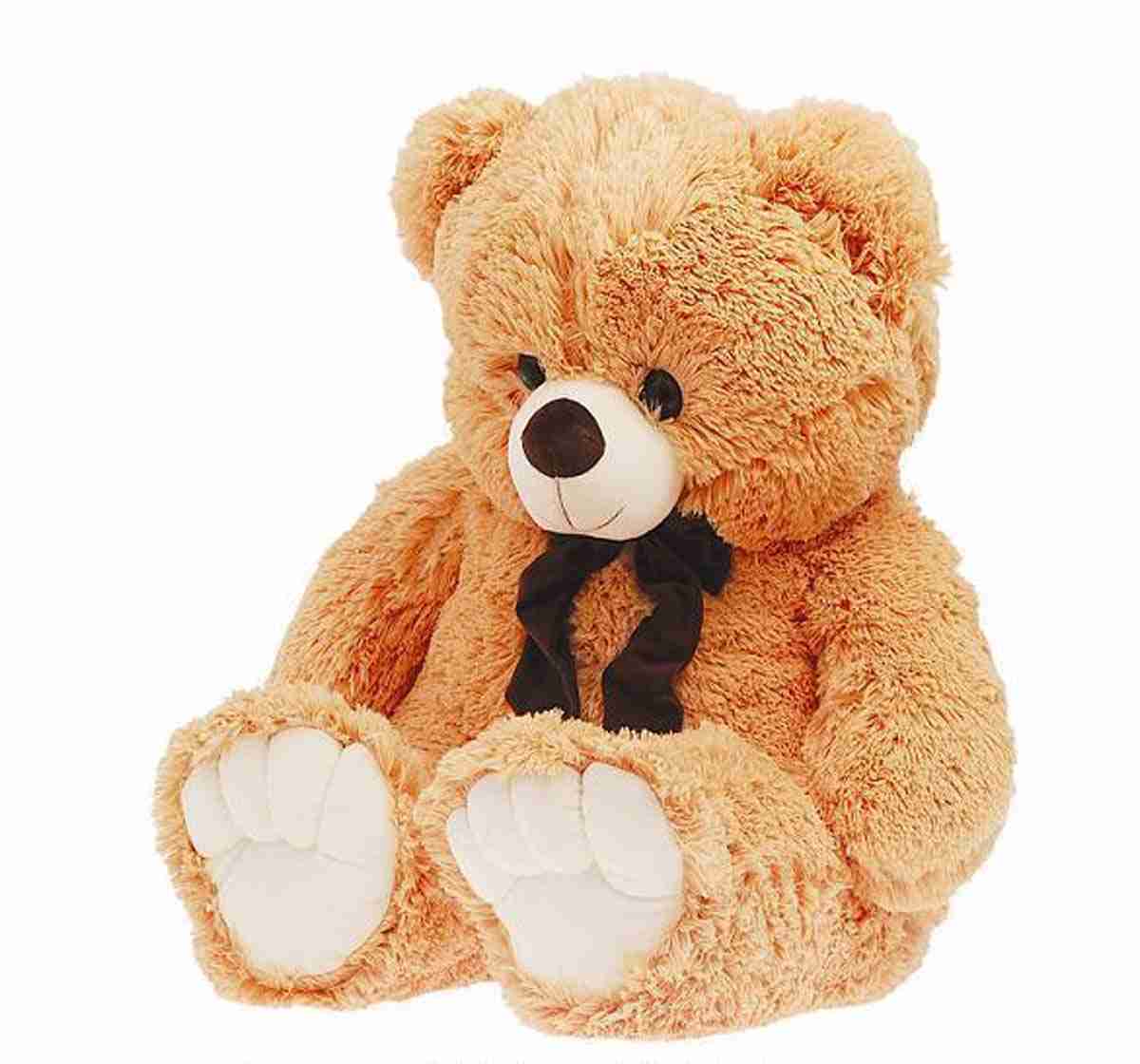Jasco Bear Muffler With Printed Tie, 100Cm Teddy Bears for Kids Age 3Y+ - 100 Cm (Beige)
