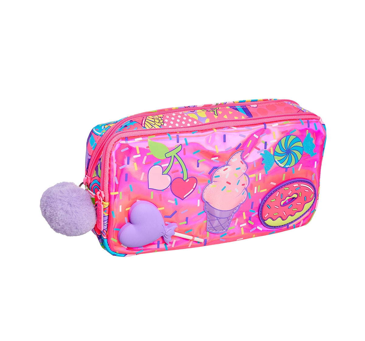 Smiggle | Smiggle Far Away Character Pencil Case - Ice-cream Print Bags for Kids age 3Y+ (Pink) 0