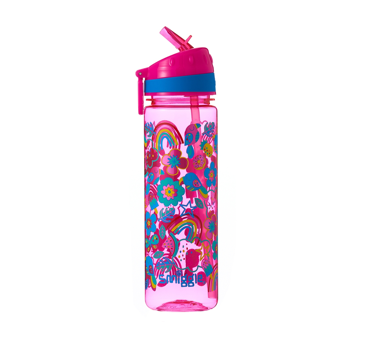Smiggle | Smiggle Flow Drink Bottle with Flip Top Spout  Bags for Kids age 3Y+ (Pink) 0