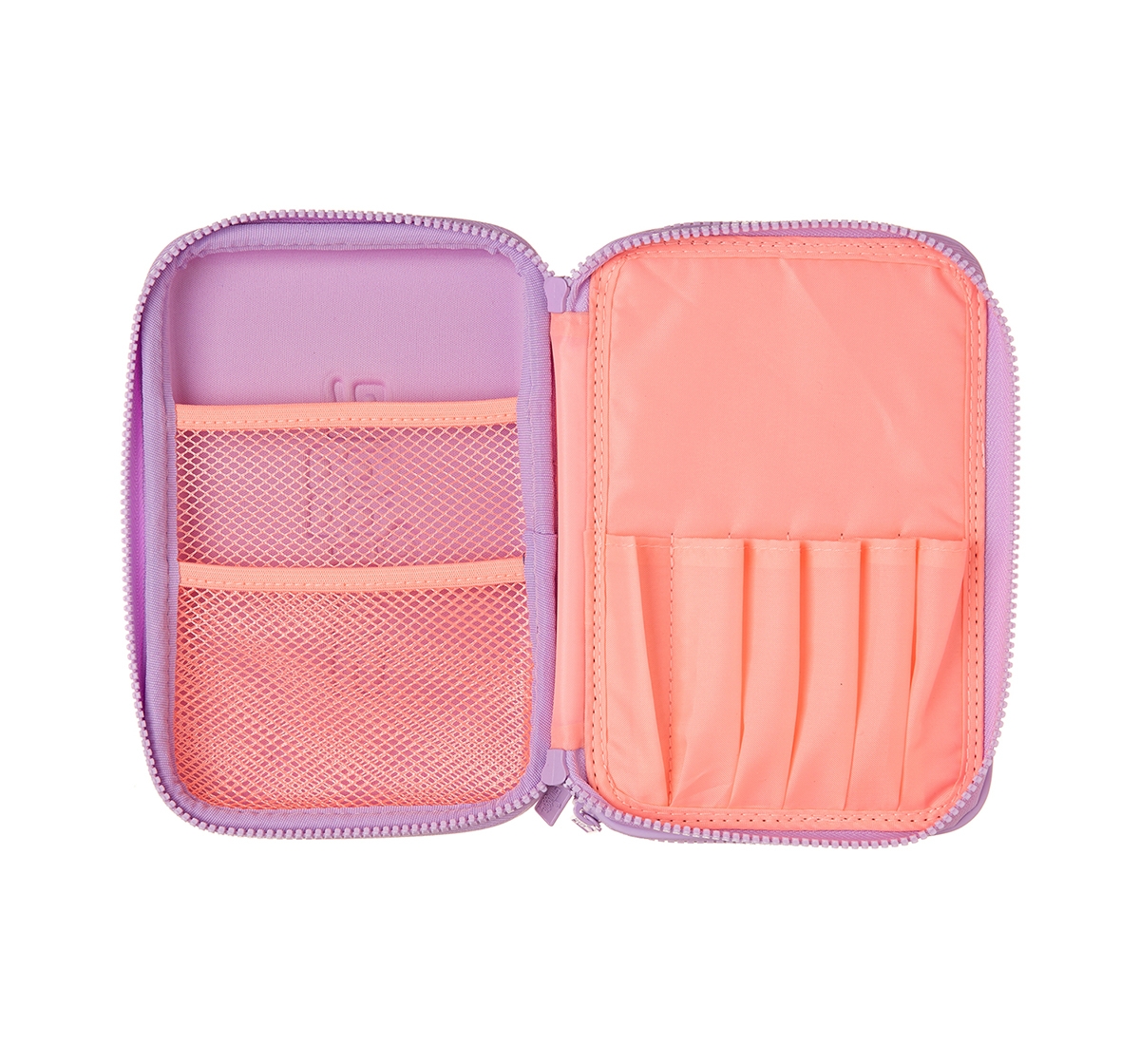 Smiggle |  Smiggle Flow Hardtop Pencil Case - Heart Print Bags for Kids age 3Y+ (Lilac) 1