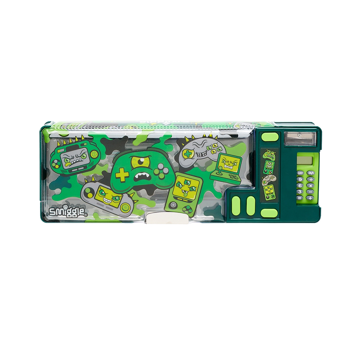 Smiggle | Smiggle Far Away Pop Out Pencil Case - Gaming Print  Bags for Kids age 6Y+ (Green) 2