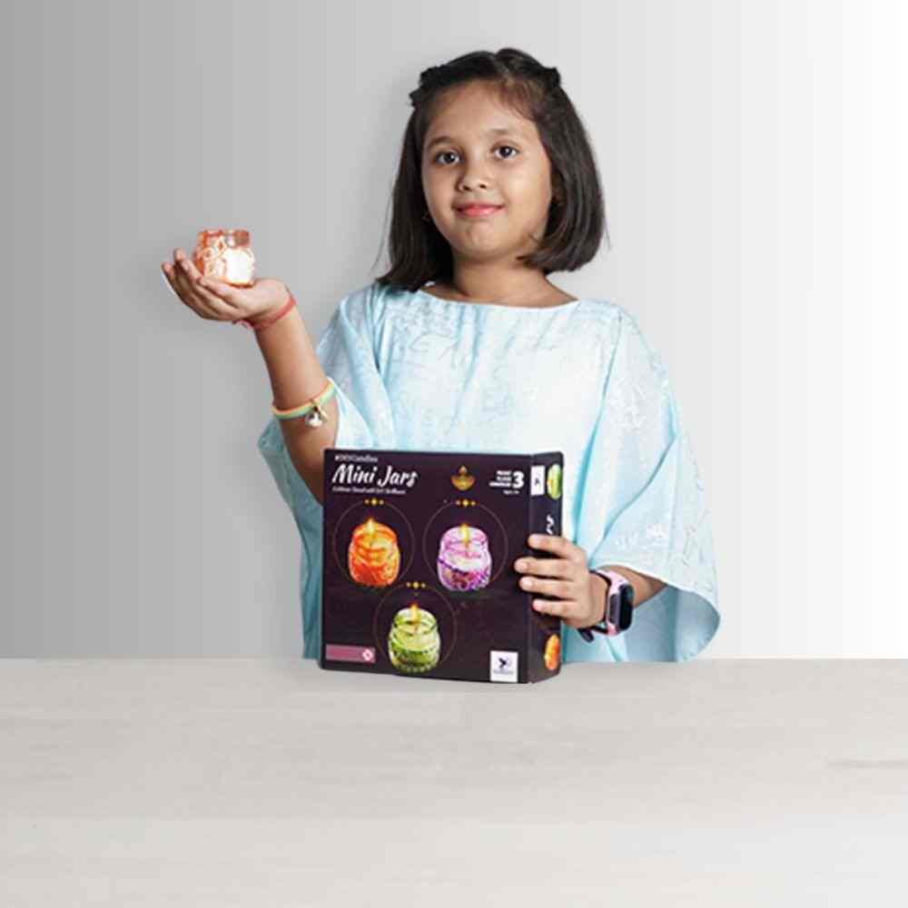 Toy Kraft Glass Painted Mini Jars DIY Art & Craft Kits for Kids age 8Y+