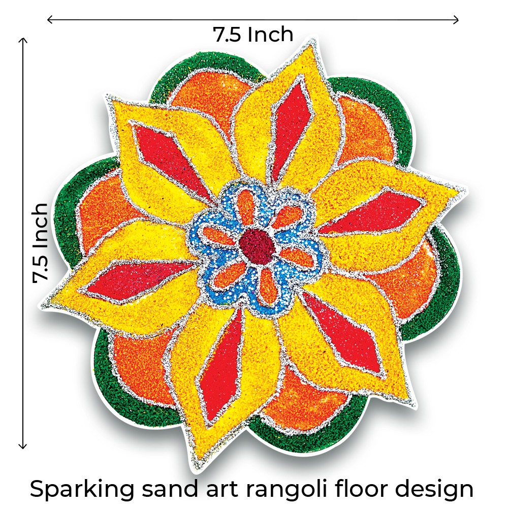 Toy Kraft Sand Art Rangoli Mandala, Multicolor, 5Y+