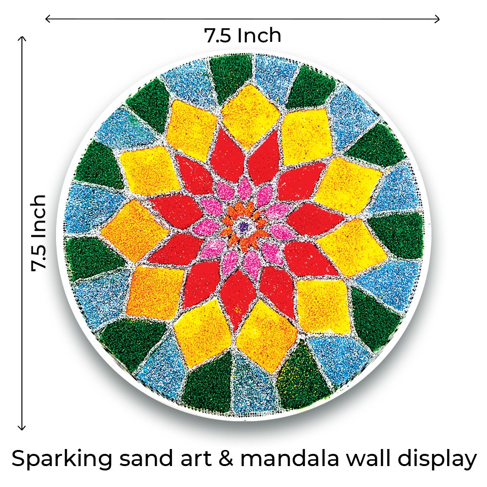 Toy Kraft Sand Art Rangoli Mandala, Multicolor, 5Y+