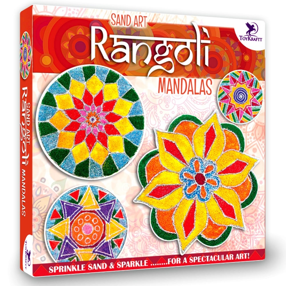 Toy Kraft Sand Art Rangoli Mandala, Multicolor, 5Y+