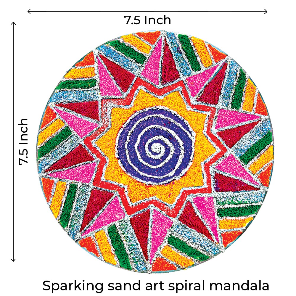 Toy Kraft Sand Art Rangoli Mandala, Multicolor, 5Y+