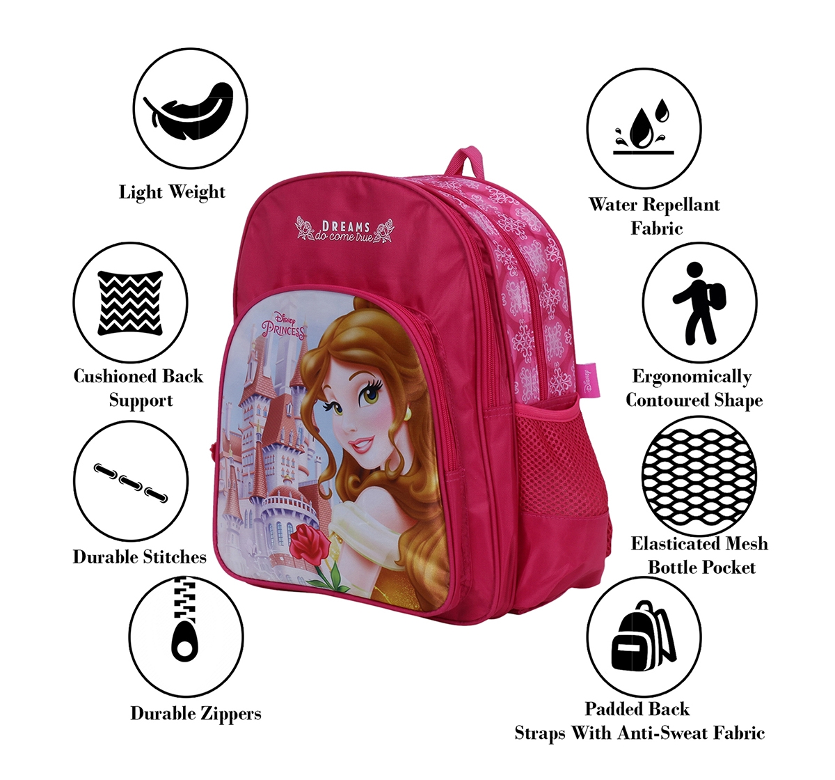 DISNEY | Disney Princess Castle 18" Backpack Bags for Girls age 3Y+  3