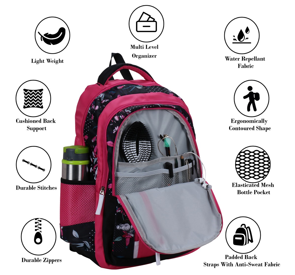 Simba Steffi Love Orchids 17 Backpack Multicolor 3Y+
