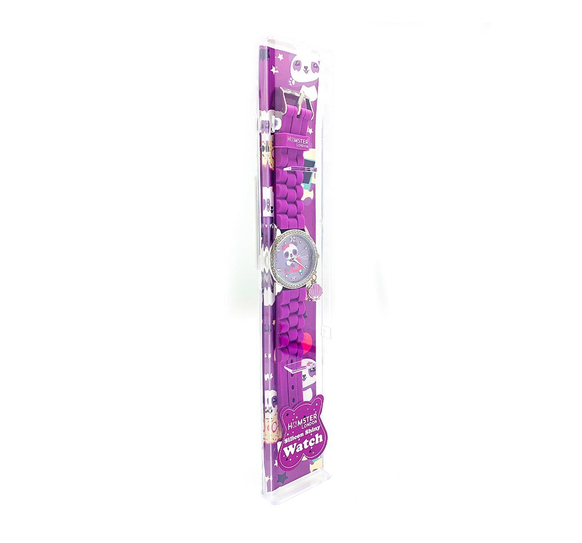 Hamster London Diamond Studded Panda Watch for Kids age 3Y+ (Purple)