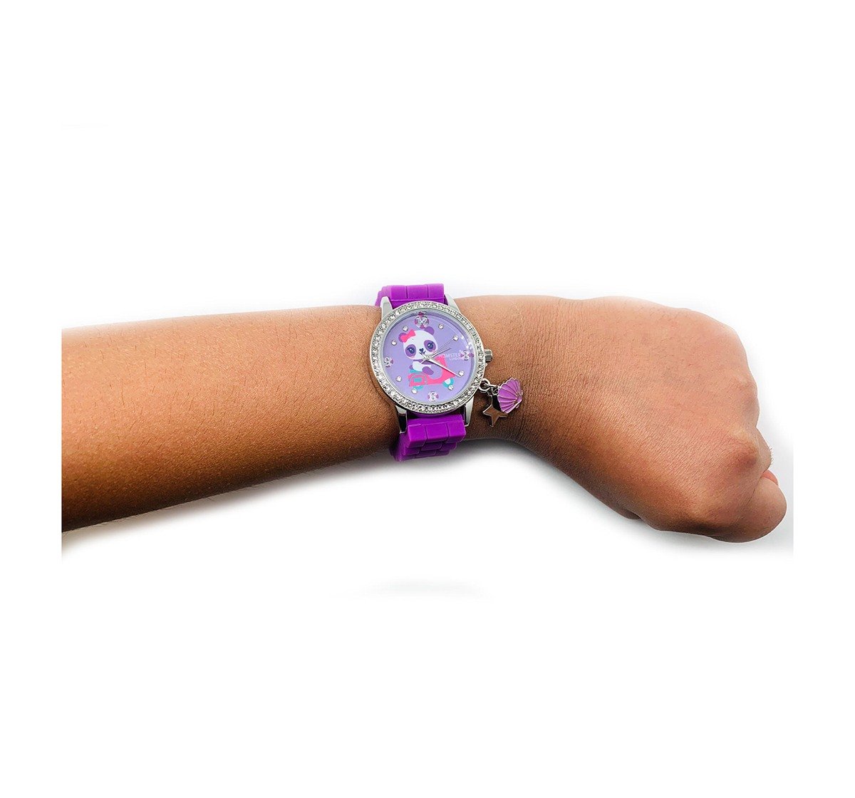 Hamster London Diamond Studded Panda Watch for Kids age 3Y+ (Purple)