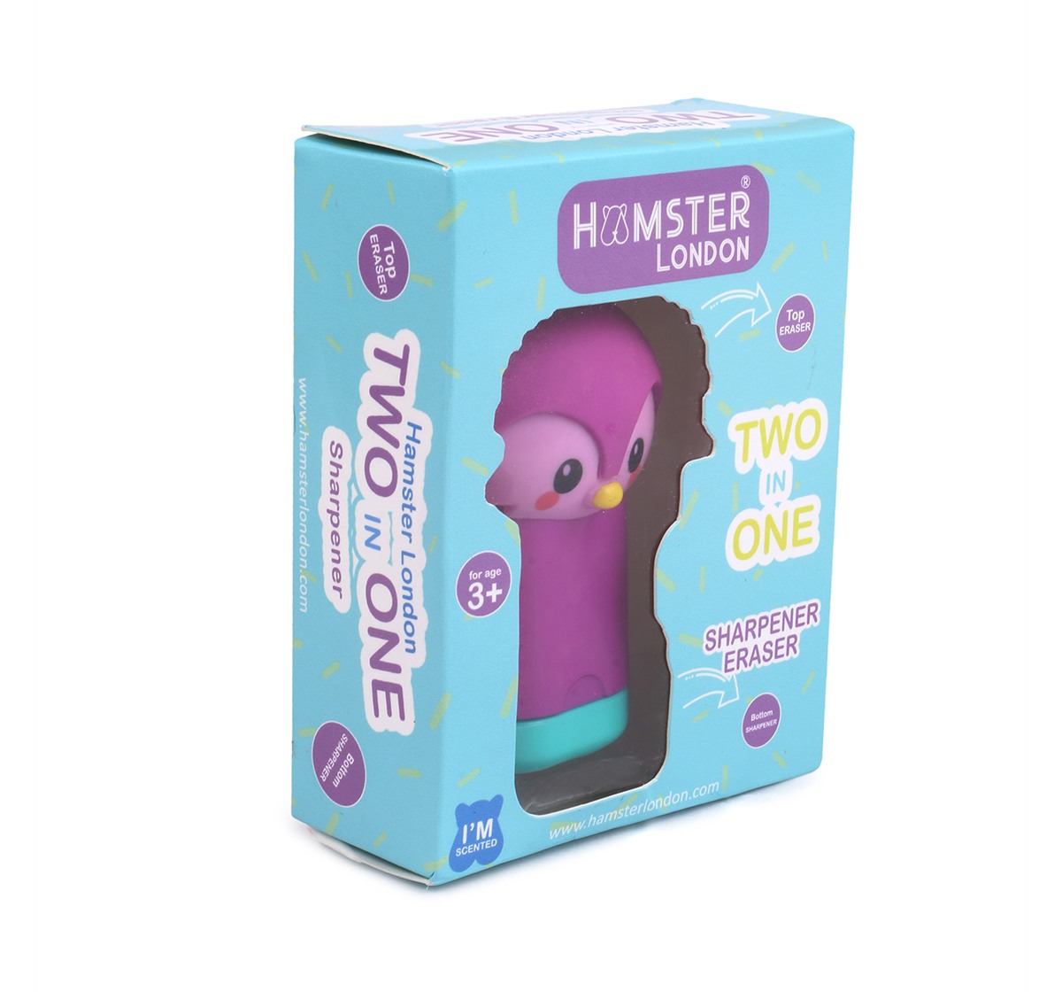 Hamster London Scented Sharpener & Eraser Cuticon for Kids age 3Y+