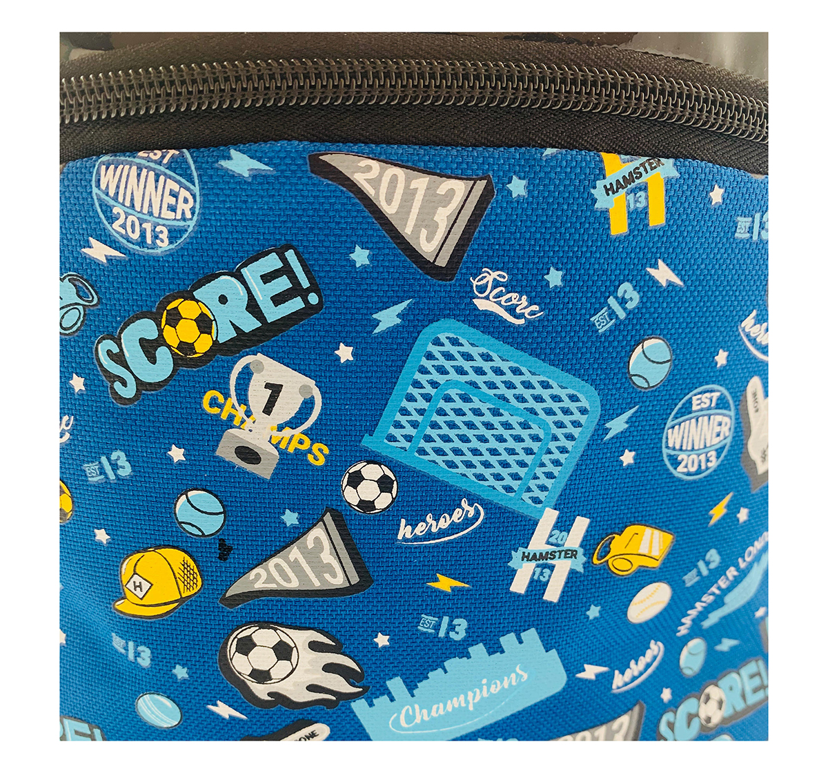 Hamster London Soccer Theme Big Backpack for Boys age 3Y+ (Blue)