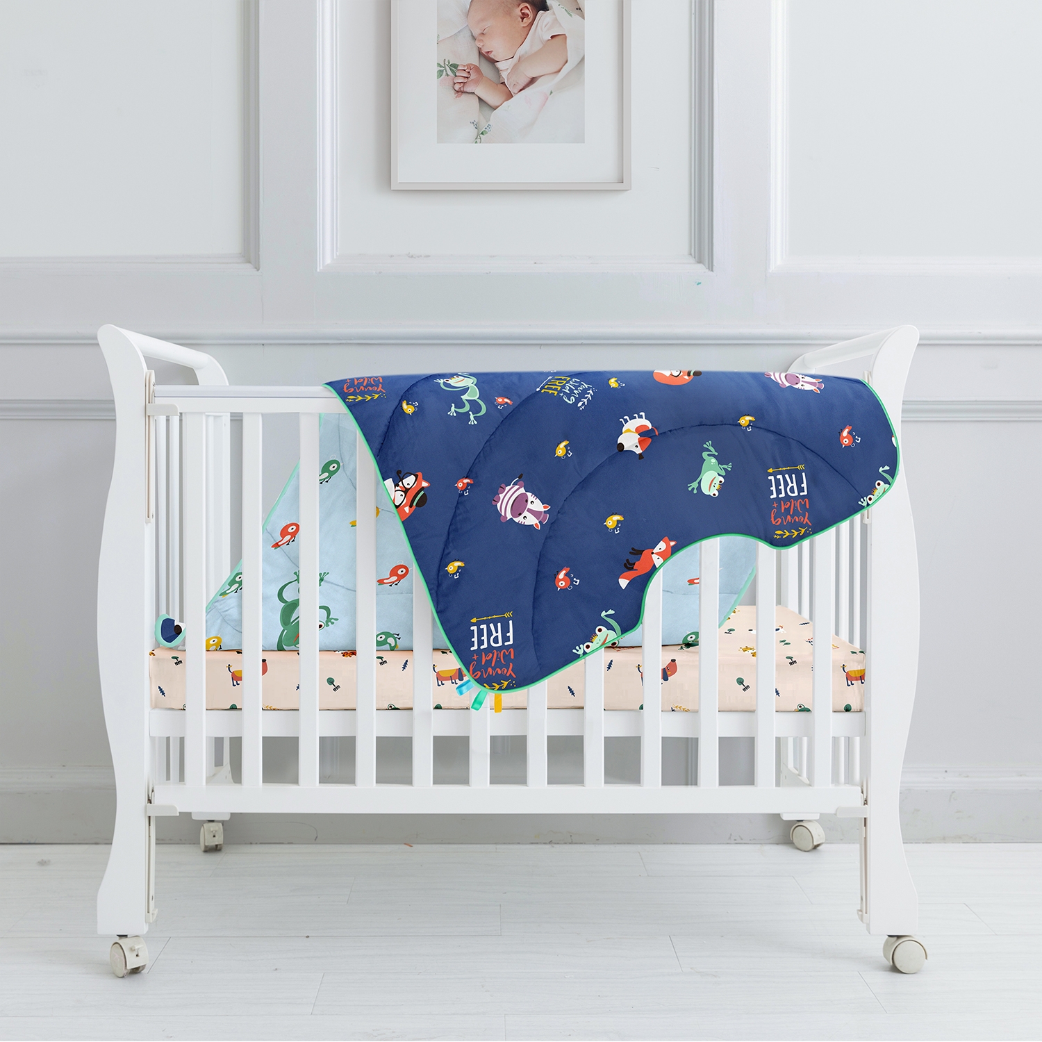 Mothercare | Rabitat 100% Organic Cotton All Weather Quilt - Young + Wild + Free 1