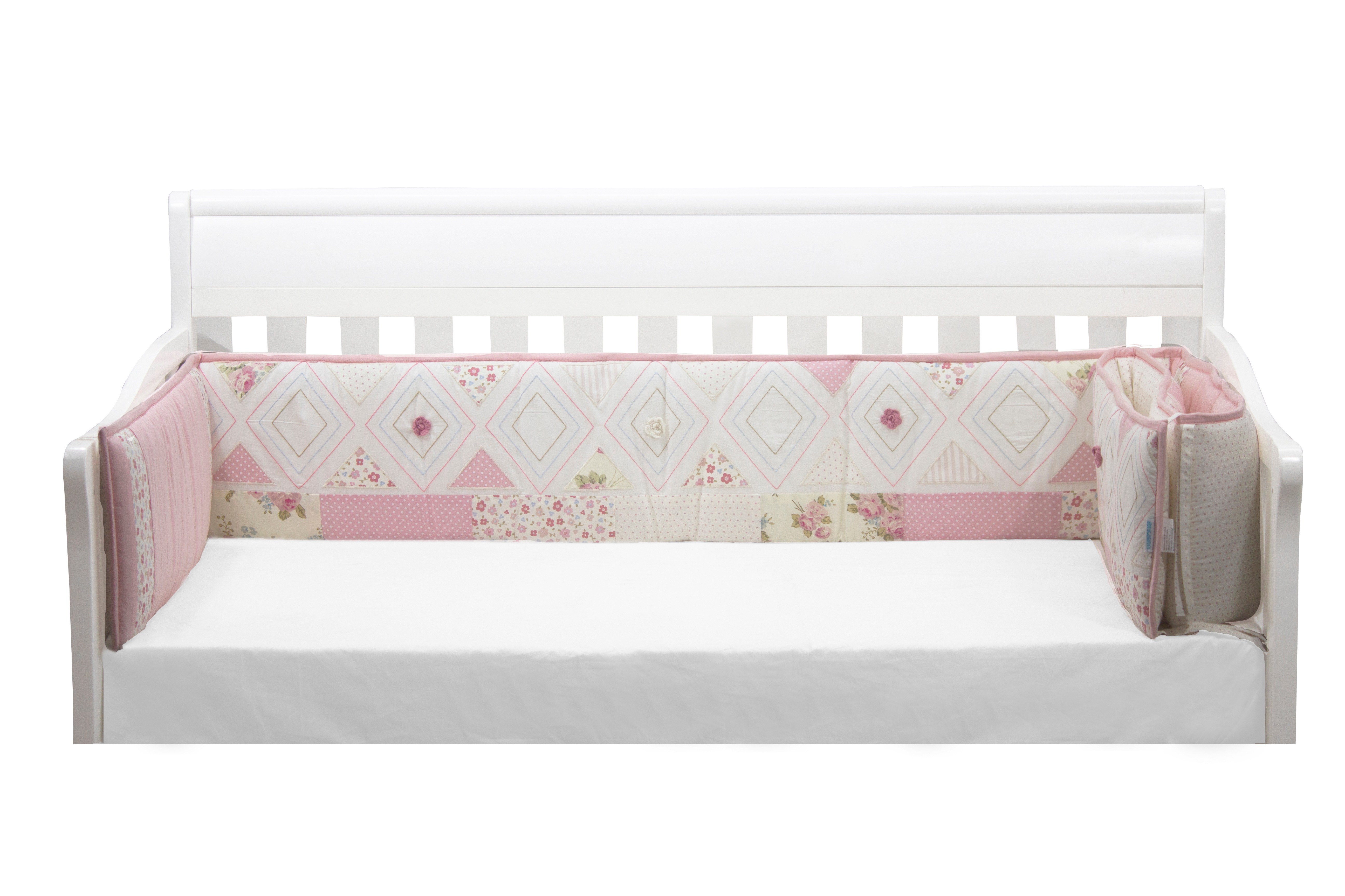 Abracadabra Full Cot bumper (70" x 140") - Vintage Floral