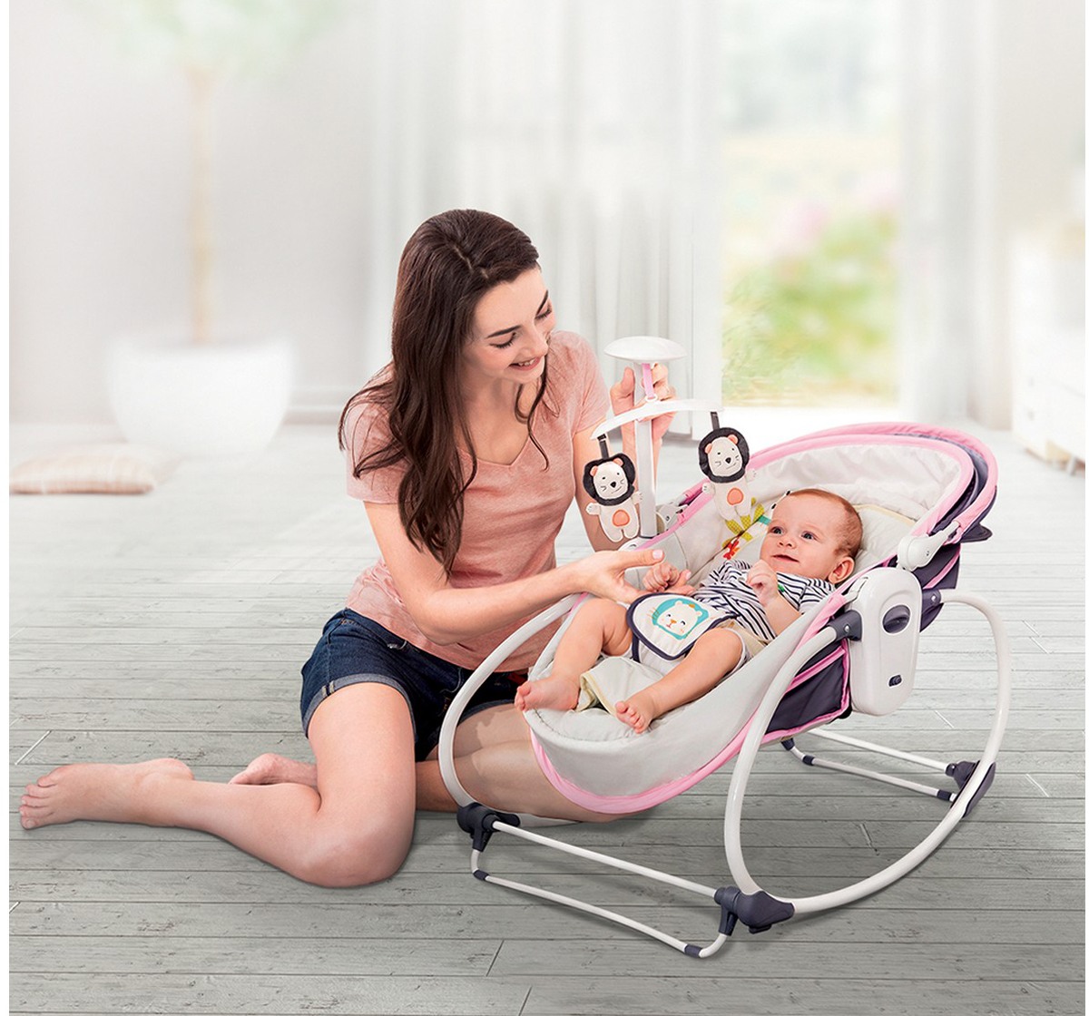 Mastela 5 In1 Rocker Bassinet 6033 Pink