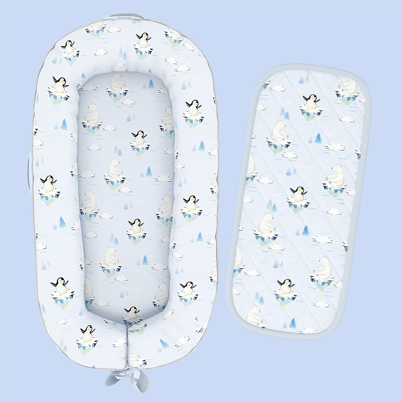 Mothercare | Fancy Fluff Organic Baby Cocoon - Arctic 0