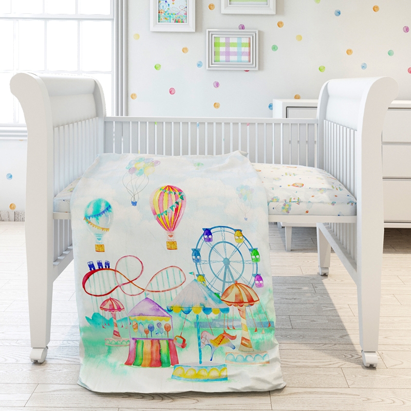 Mothercare | Fancy Fluff Organic Toddler Comforter - Carnival 0