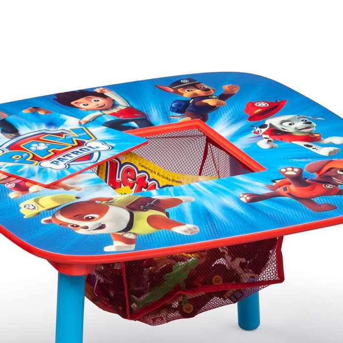 Paw patrol table and top chair set with storage
