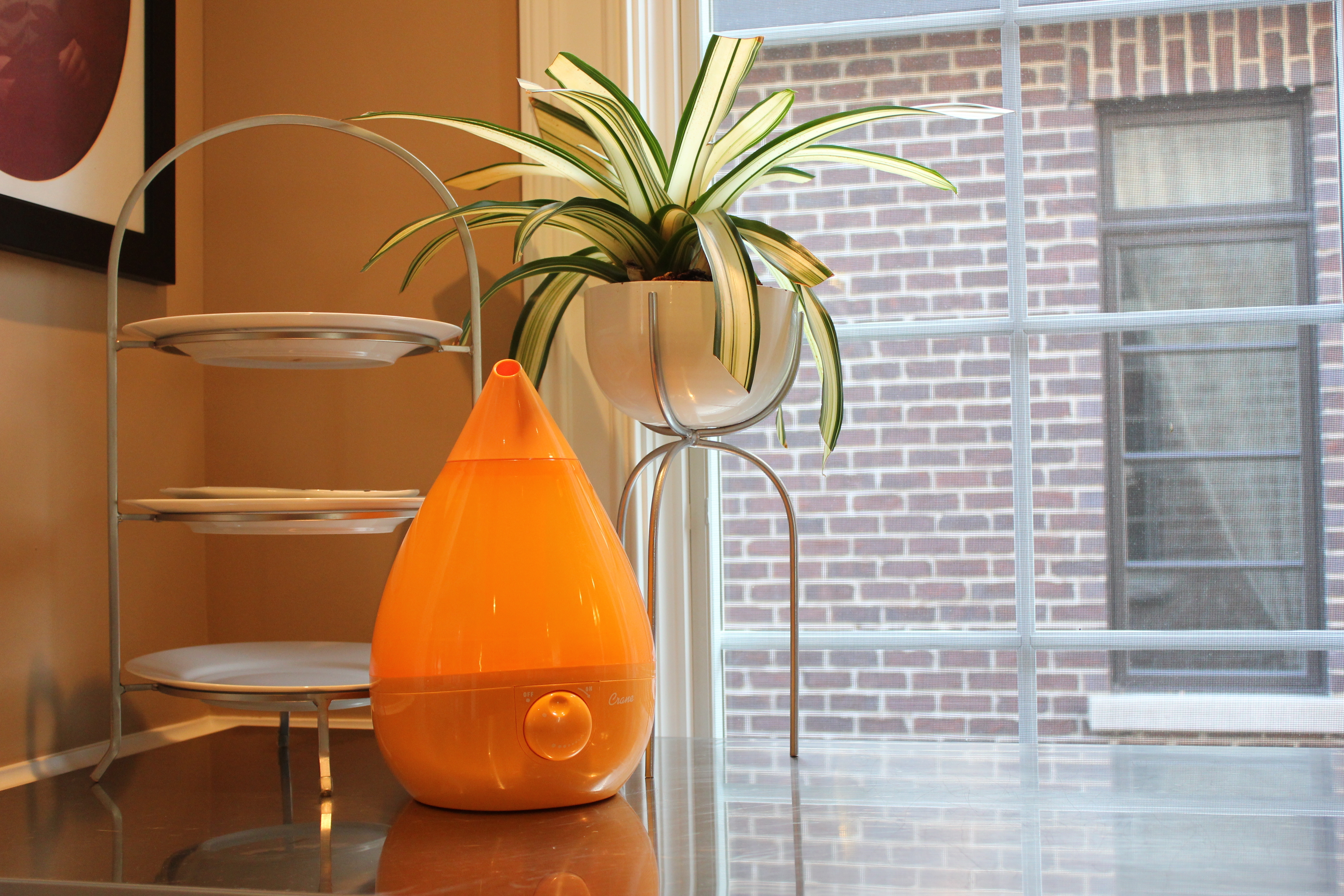 Mothercare | Crane Drop Shape Cool Mist Humidifier Orange 1