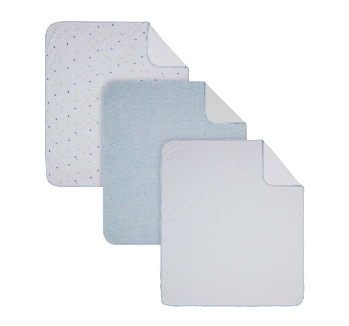 Mothercare My First Boy 3pack Jersey Blanket Blue