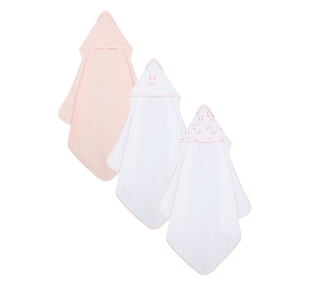 Mothercare | Mothercare 3 pack Cuddle and Dry Baby Towels Pink 0