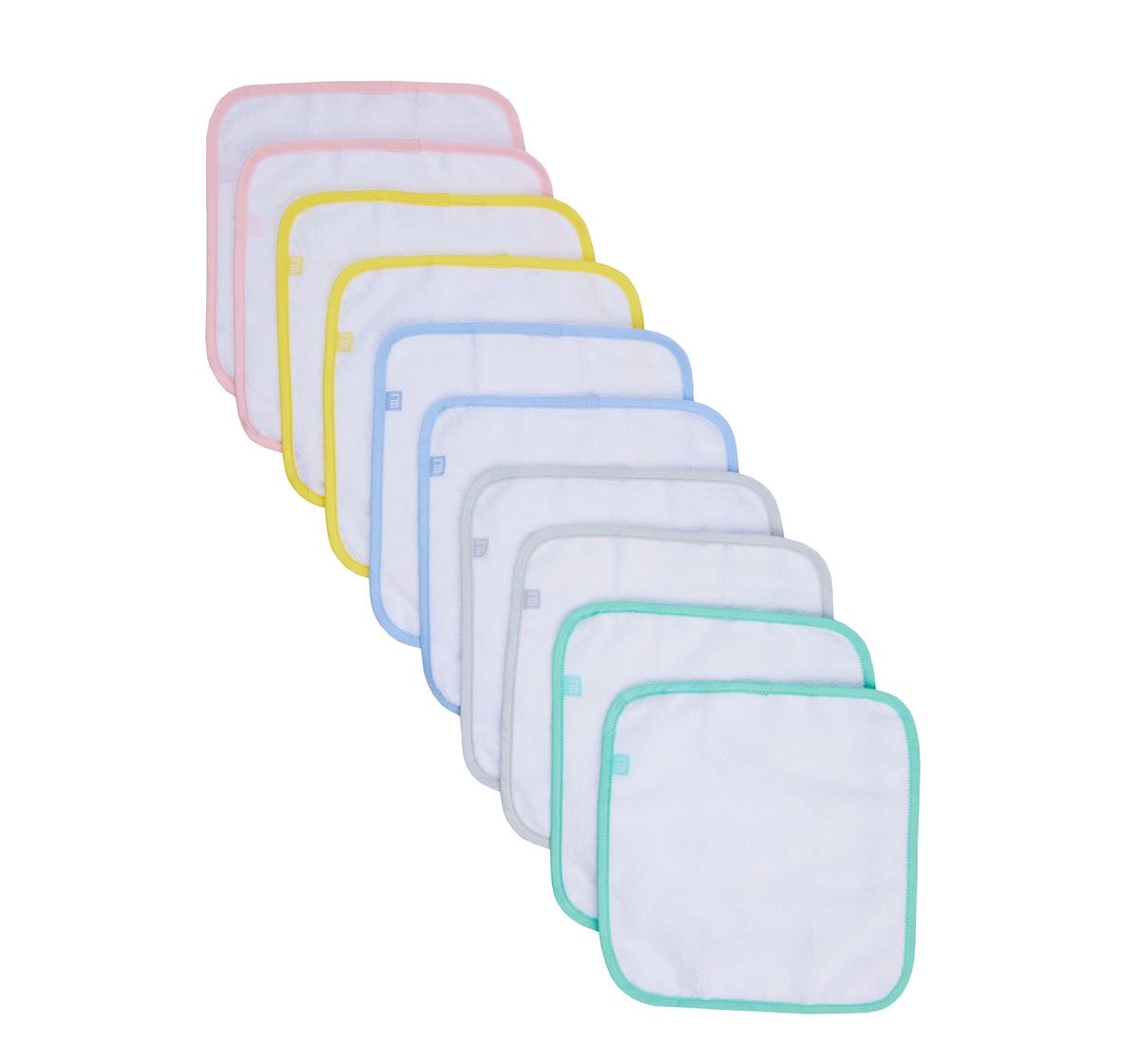 Mothercare | Mothercare Flannel 10pack With Colour Binding White 1
