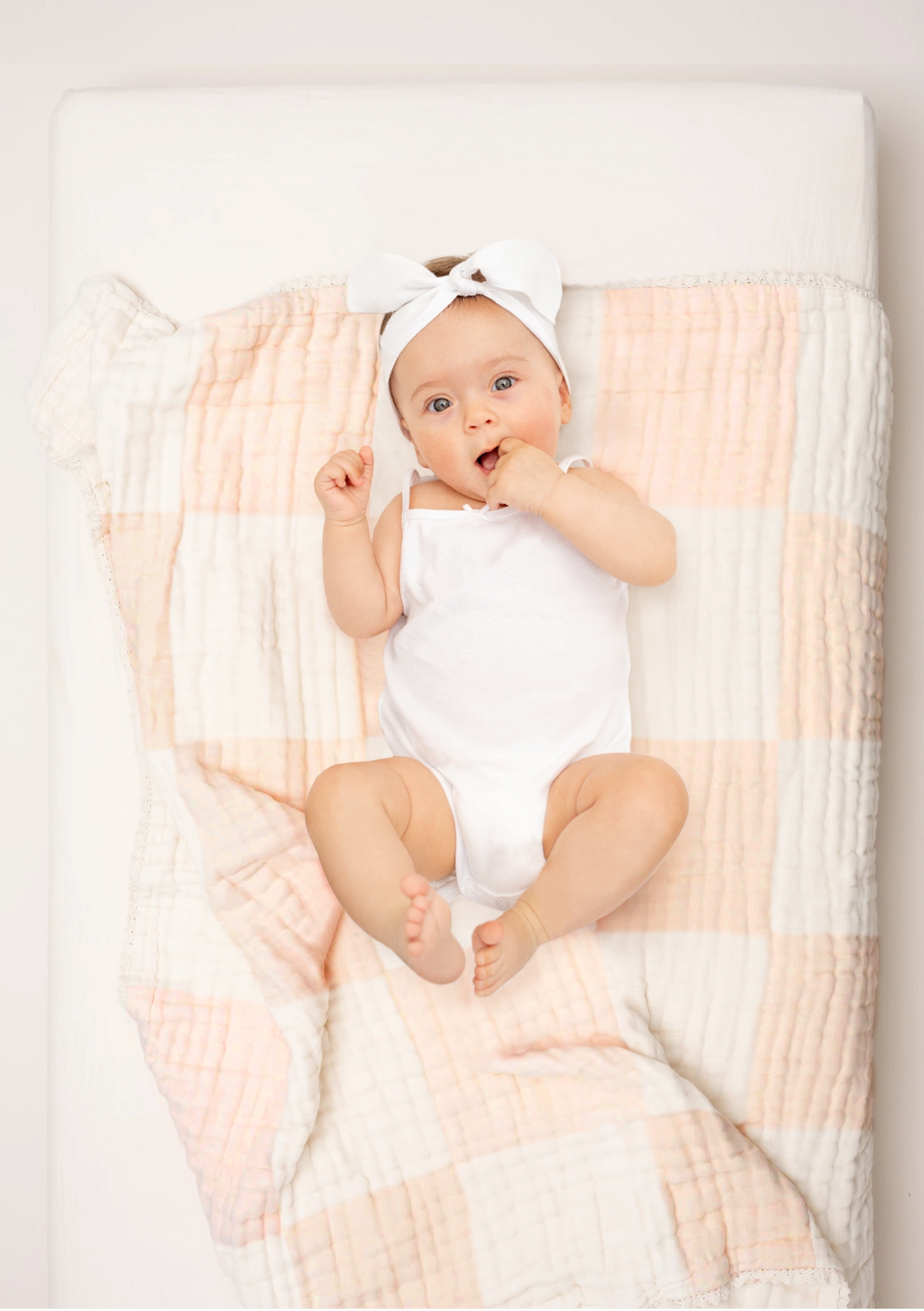 Mothercare | Abracadabra Organic 4 Layer Patchwork Muslin Blanket - Pink 2