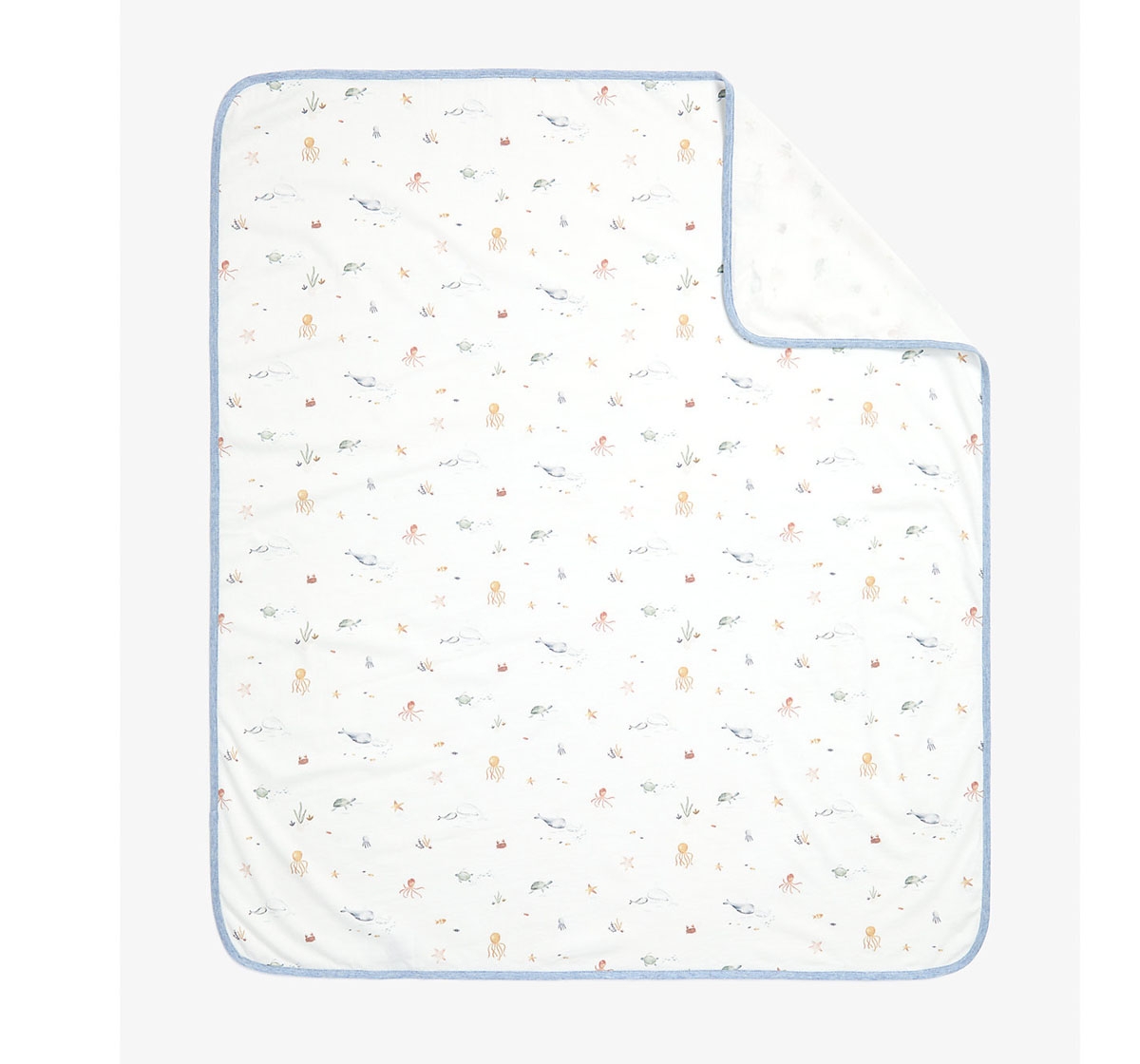 Mothercare | Mothercare You Me & The Sea Pack of 3 Jersey Blankets Blue 2