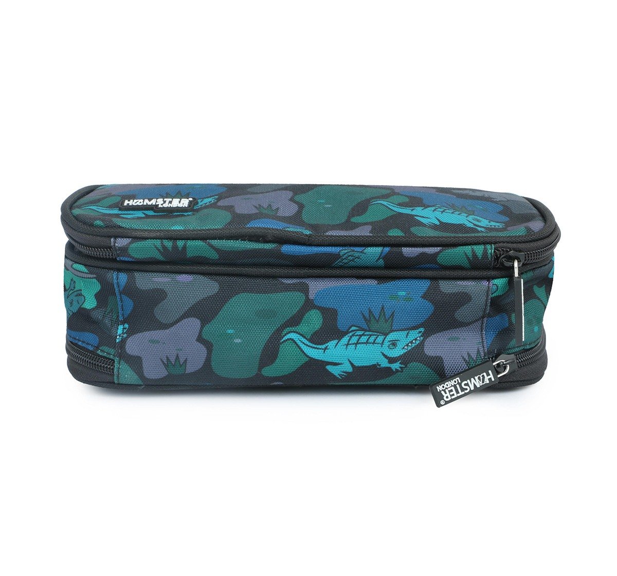 Hamster London Double Zipper Pencil Case for Kids age 3Y+ (Black)