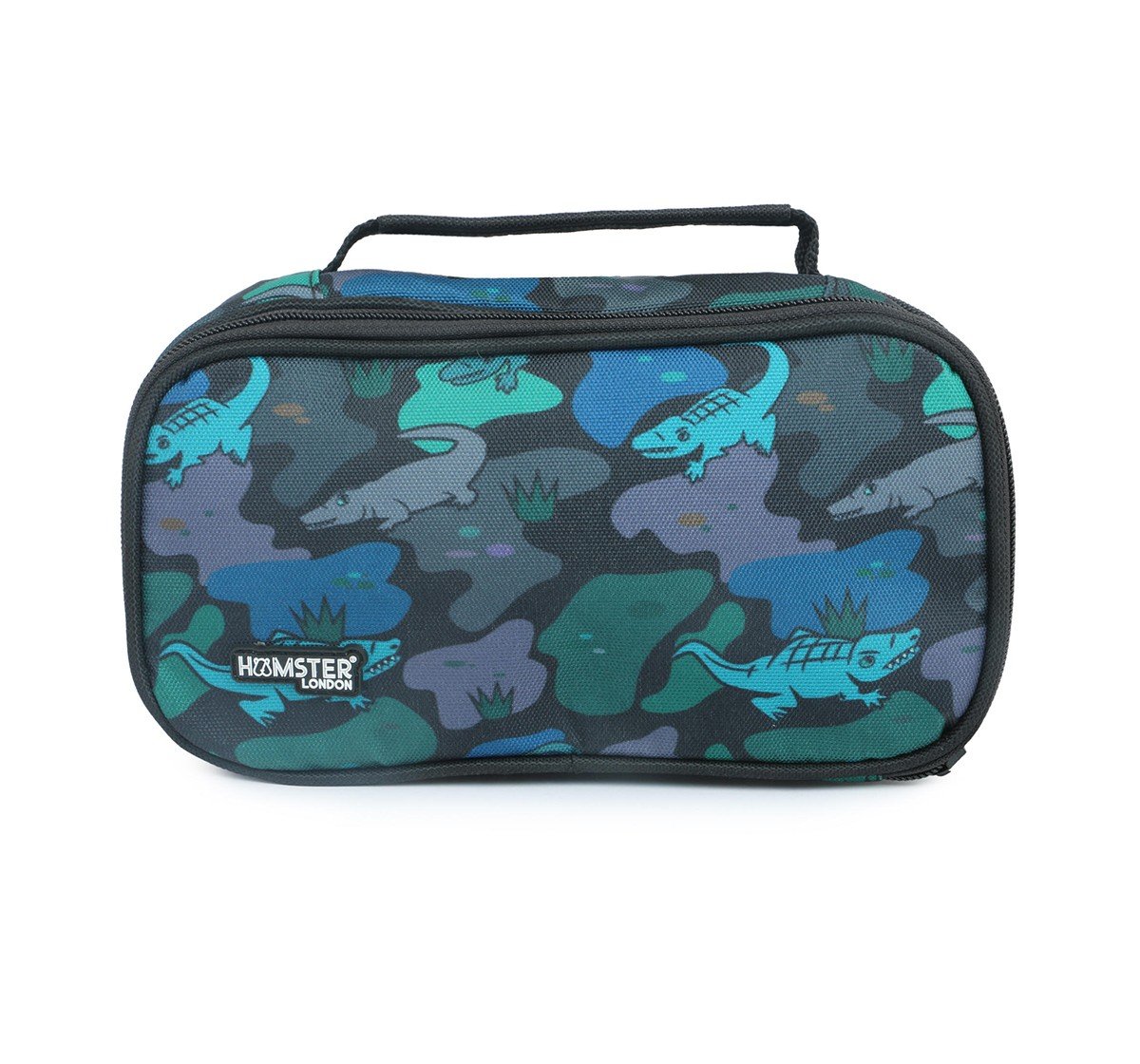 Hamster London Double Zipper Pencil Case for Kids age 3Y+ (Black)