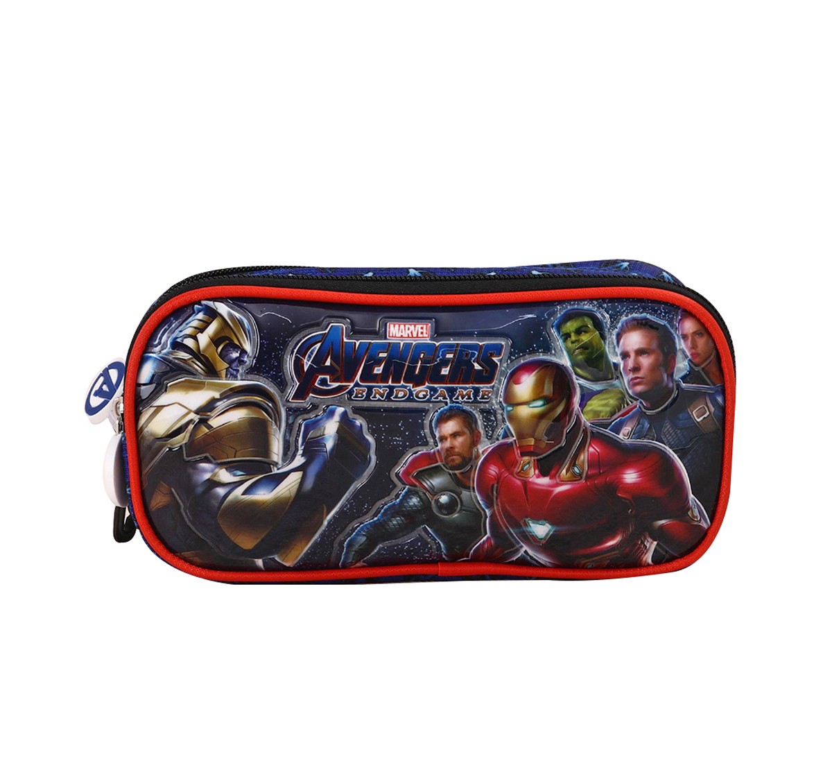 Marvel Avengers Blue Double Zip Pouch Blue 3Y+