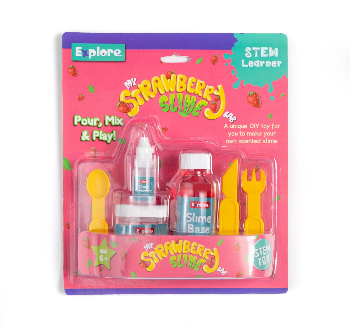 Eksploe My Strawberry Slime Lab STEM Activity Kit Multicolor 8Y+