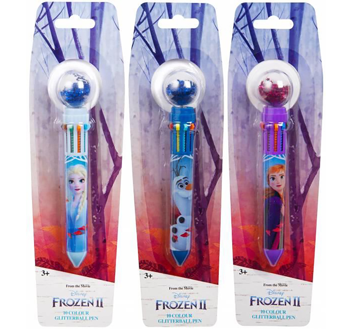 DISNEY | Disney Frozen2 Confetti 10 Colour Pen School Stationery for Kids age 3Y+ 0