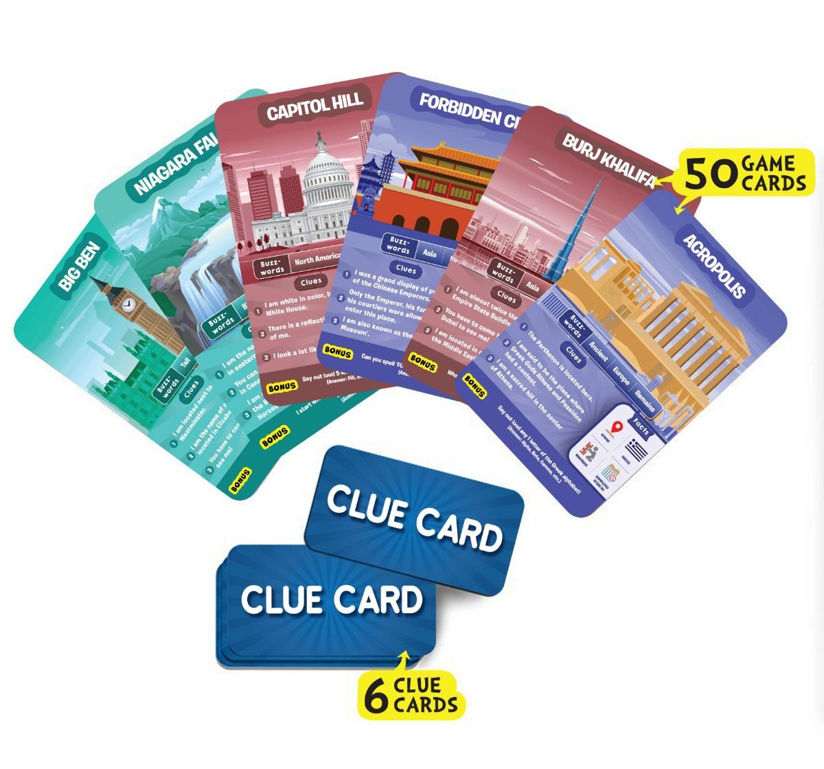 Skillmatics Guess in 10 Legendary Landmarks Paper card game Multicolor 3Y+