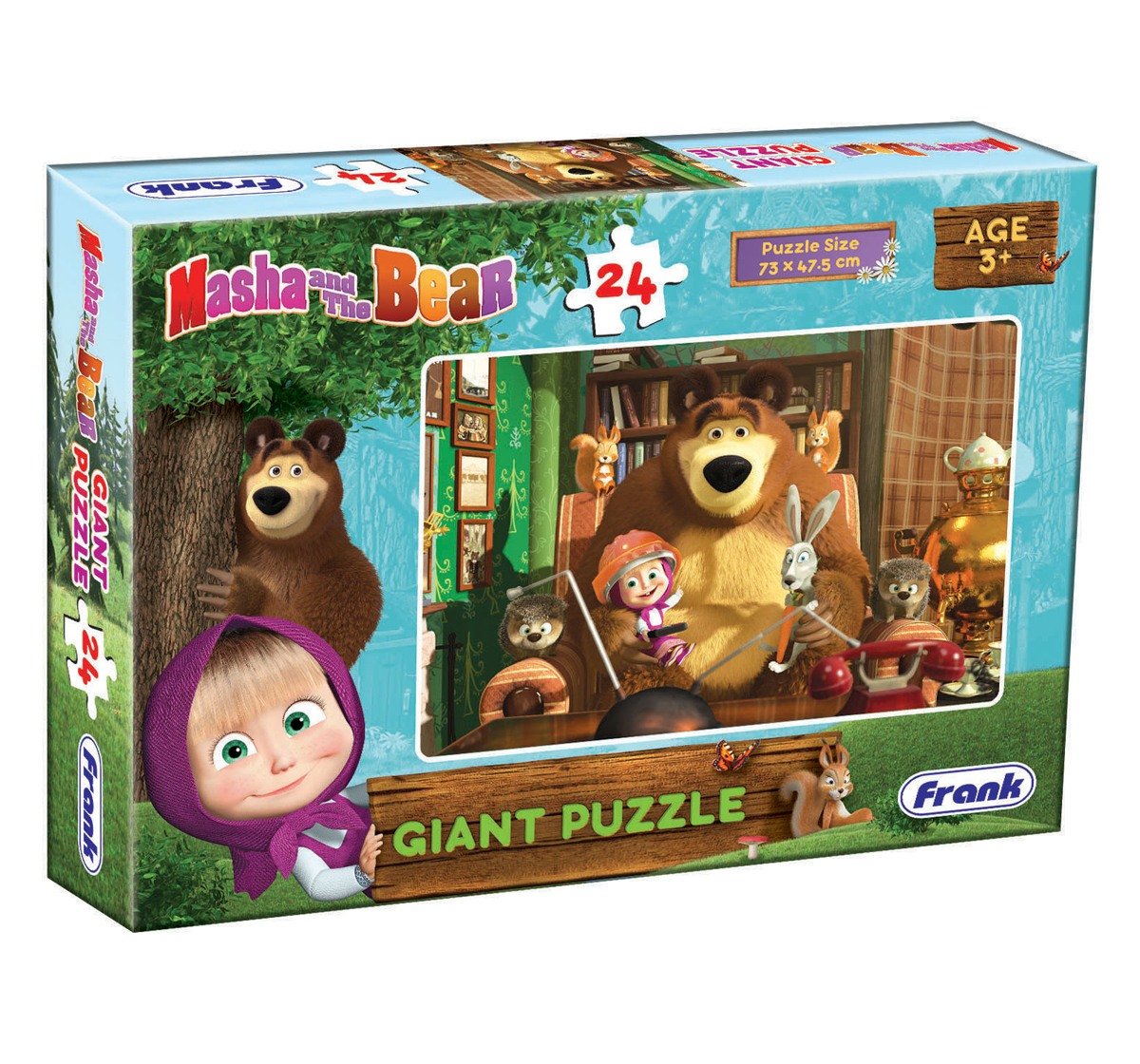 Frank Masha And The Bear Giant Floor Puzzle 24 Pieces Floor Puzzles Multicolor 3Y+
