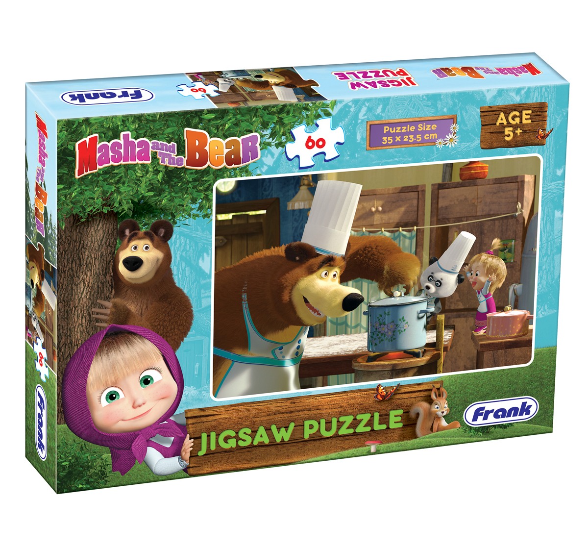 Frank Masha And The Bear Floor Puzzles 60 Pieces Multicolor 5Y+