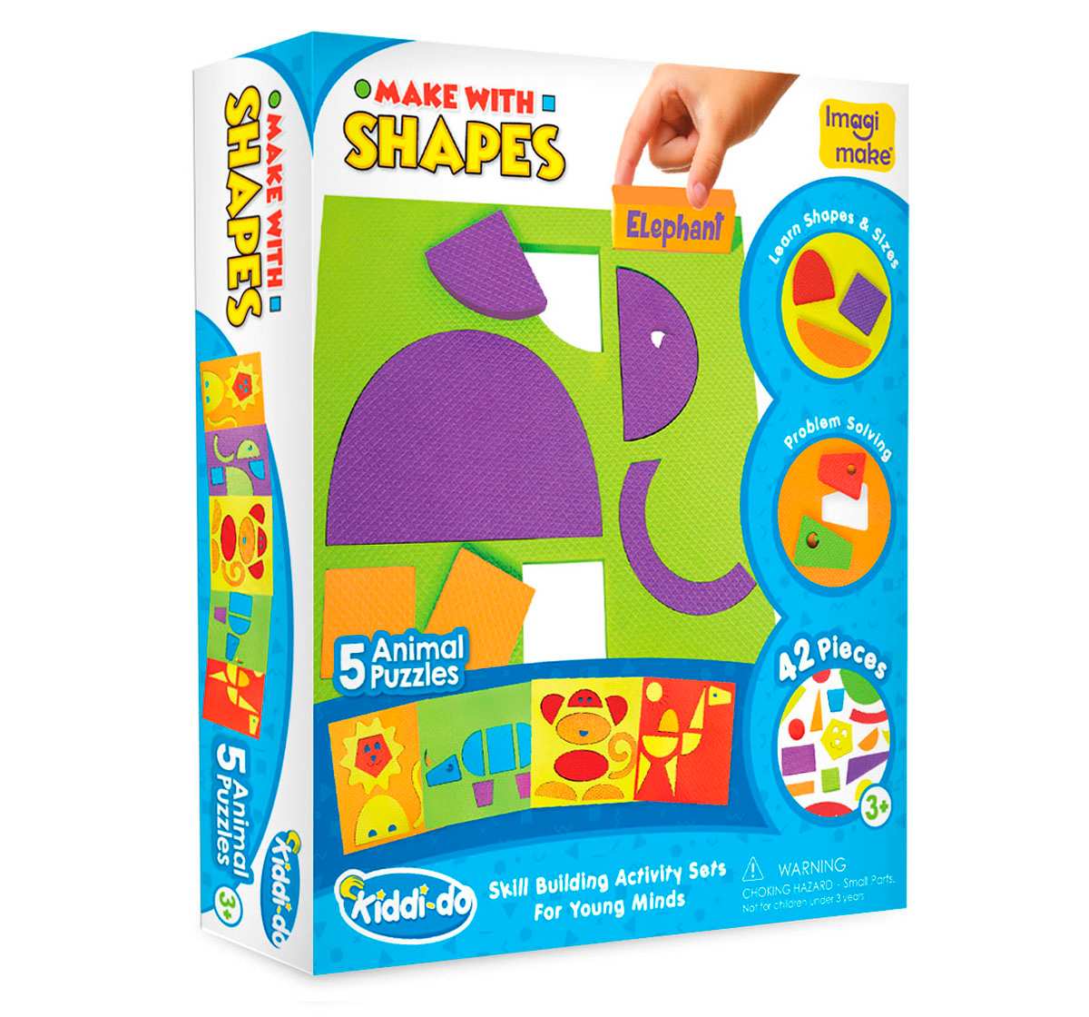 Imagimake Kiddido Make With Shapes Animal for Kids, 3Y+(Multicolor)