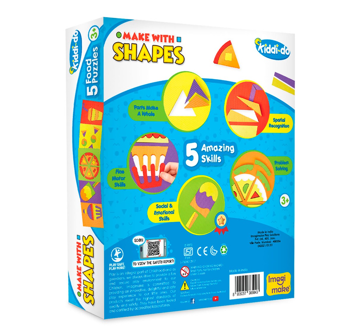 Imagimake Kiddido Make With Shapes Food for Kids, 3Y+(Multicolor)