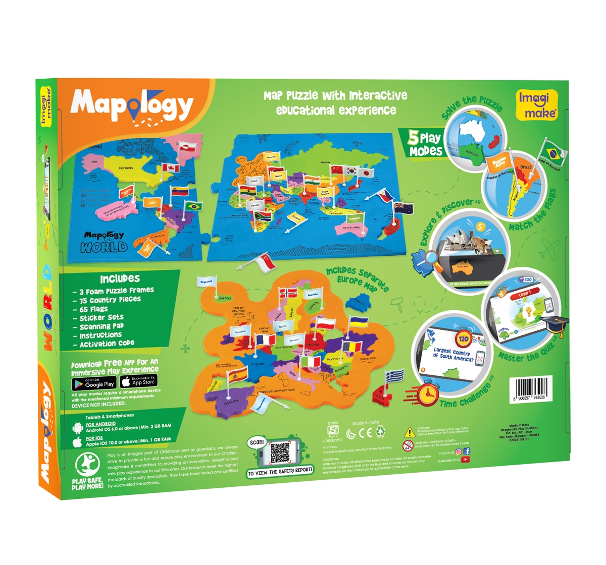 Imagimake | Imagimake Mapology World AR for Kids, 5Y+(Multicolor) 1