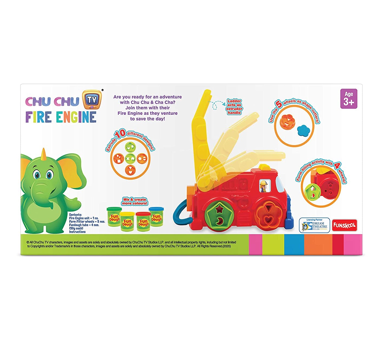 Fun-Dough | Fun Dough Chu Chu Fire Engine Plastic Multicolour 3Y+ 1