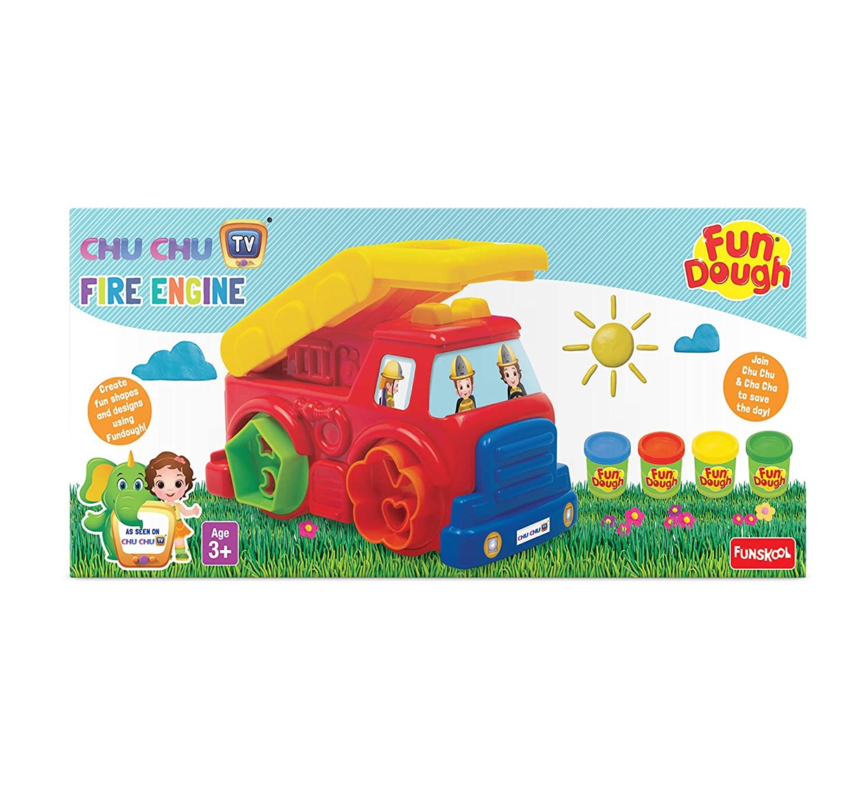 Fun-Dough | Fun Dough Chu Chu Fire Engine Plastic Multicolour 3Y+ 0