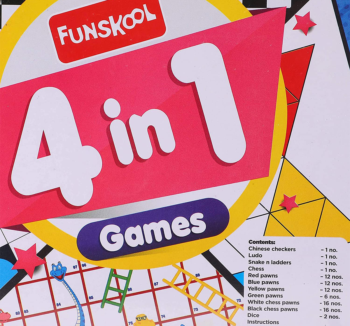 Funskool Travel 4In1 Game 5000200, Unisex, 3Y+ (Multicolor)